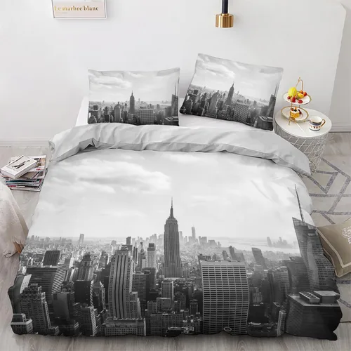 Vista 50 de Funda de edredón de ancla, tamaño individual, juego de cama náutico, 2 piezas, funda de edredón con patrón de microfibra suave con lazos