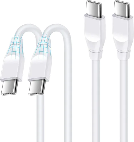 Vista 9 de Cable USB C a USB C, 60 W, paquete de 2 cables de carga rápida tipo C a tipo C de 6 pies C Phone Charger Cable for Samsung Galaxy S26 S25 S24 S23