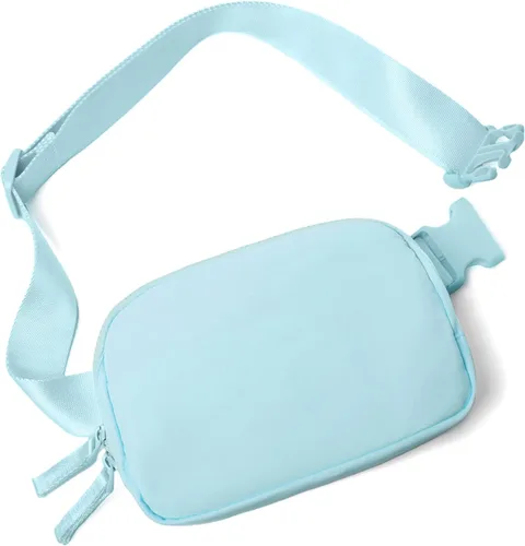 Vista 9 de Riñonera para mujer, con cremallera bidireccional, riñonera de moda para todas partes con correa ajustable, regalos para adolescentes, niñas Beige