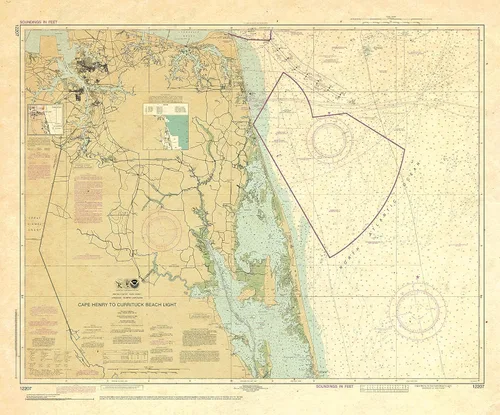 Vista 5 de Carta Náutica Decorativa - Gráfico NOAA 12207, Mapa de Calidad de Impresión Artística, Adecuado para Enmarcar. Arte de Pared, Impreso bajo Demanda.