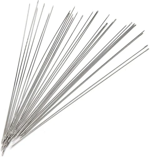 Vista 4 de Agujas de cuentas (tamaño 12) 25pc con tubo de almacenamiento de agujas