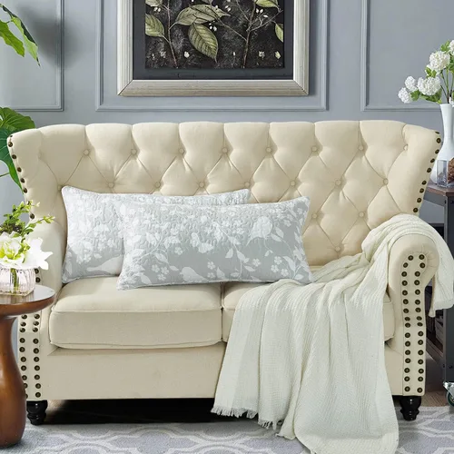 Vista 6 de Home Soft Things Fundas de almohada de microfibra estampadas, 2 piezas, canción de pájaro, azul, 14 x 26 pulgadas, fundas de almohada decorativas