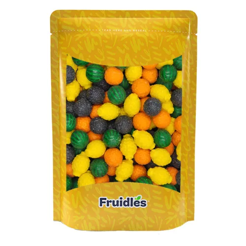 Vista 7 de Fruidles Fancy Fruit - Bolas de chicle de frutas, golosinas originales en forma de dulces, dulces para bufé de dulces, certificado Kosher Parve