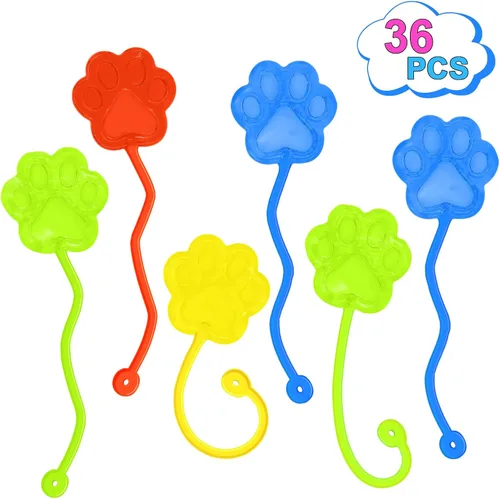 Vista 8 de Sticky Hands a Granel 36 Piezas Favores de Fiesta de Tractores y Autos para Niños Juguetes de Mano Pegajosa Elástica con Forma de Tractores Rellenos