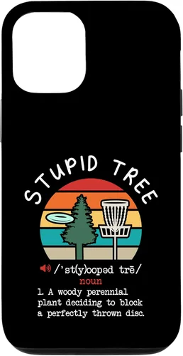 Vista 28 de Disc Golf Stupid Tree Funny Disc Golfing Lover Player Gift Case for iPhone 17