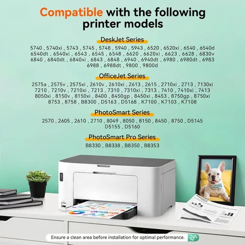 Vista 2 de InKID Tinta de impresora 96XL 97XL compatible con cartuchos de tinta HP 96 97, paquete combinado de color negro utilizado para DeskJet 6940 9800