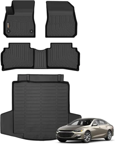 Vista 50 de Alfombrillas para todo tipo de clima y forro de carga para Volkswagen Atlas 2018-2026 (asientos de 6 pasajeros), juego completo de 3 filas