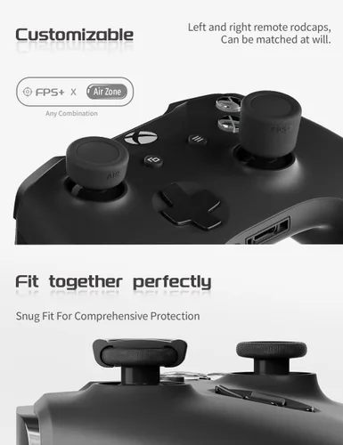 Vista 5 de ELETIUO Juego de 5 pares10 empuñaduras para el pulgar para Xbox Series XS, Xbox One, control Xbox One XS, tapa de silicona antideslizante con 5