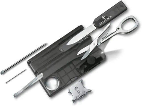 Vista 2 de Victorinox Taschenwerkzeug Swisscard Lite Onyx - Juego de cuchillos de bolsillo, color negro transparente, talla única, acero aleado
