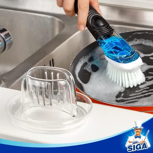 Vista 6 de MR.SIGA Recambios de cepillo para platos dispensadores de jabón, paquete de 4