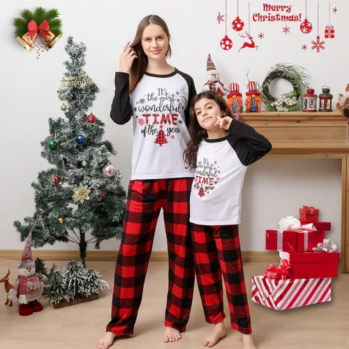 Vista 4 de Onancehim Matching Christmas Pajamas Set for Family, Printed Pjs for Women Men Kids Boys Girls Xmas Sleepwear Set for Couples