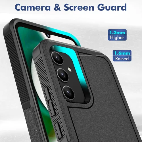 Vista 285 de Jeylly Compatible con Samsung Galaxy A22 5G Funda, Funda Samsung A22 5G con 2pcs protectores de pantalla de vidrio templado
