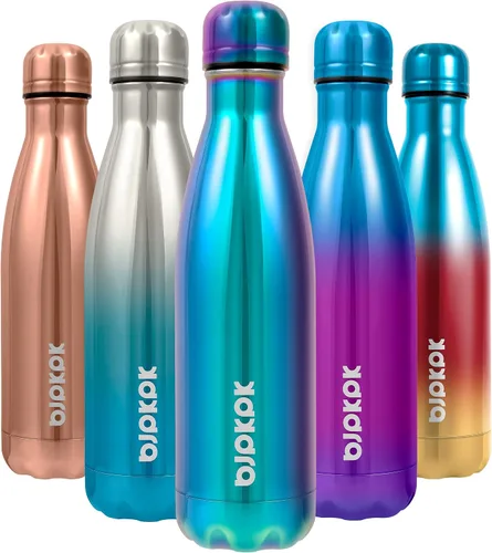 Vista 117 de [Usado] BJPKPK Botella de agua pequeña aislada de 12 onzas, frasco a prueba de A-azul