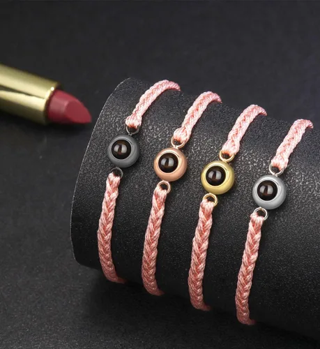 Vista 5 de Pulsera de fotos personalizada, pulsera con foto personalizada para mujeres y hombres, pulsera con imagen en el interior, regalos personalizados