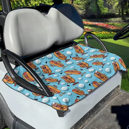 Vista 6 de Fundas de asiento de carrito de golf, toalla de manta de asiento de carrito de golf, cubierta de asiento de carrito de golf para asientos de 2
