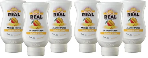 Vista 4 de Reàl Infused Exotics Jarabe con infusión de puré de mango, 16.9 onzas