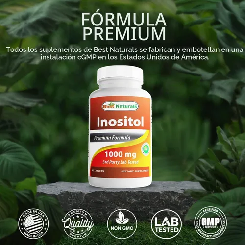 Vista 5 de Best Naturals Inositol 1000 mg 60 Tabletas
