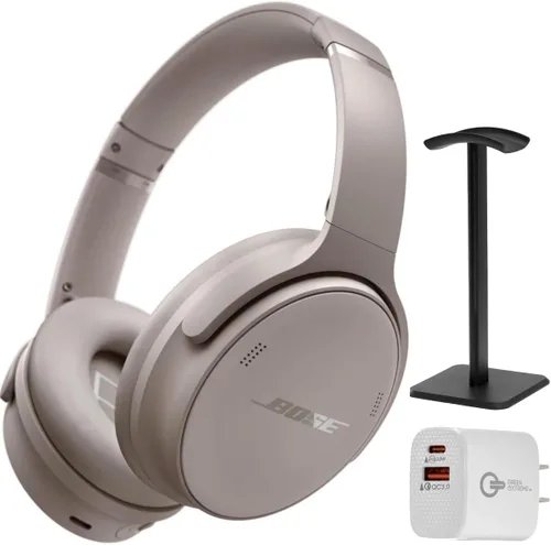 Vista 13 de Bose QuietComfort - Auriculares Bluetooth inalámbricos con cancelación activa de ruido sobre la oreja y micrófono, + cargador de pared verde Extreme