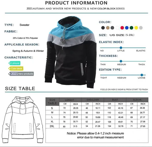 Vista 6 de Mooncolour - Sudadera con capucha, deportiva, para exteriores, para hombre