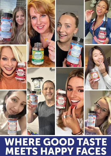 Vista 4 de Lunakai Gomitas de monohidrato de creatina fabricadas en Estados Unidos para mujeres y hombres - Gomitas de creatina veganas para apoyo muscular
