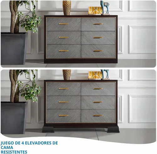 Vista 5 de ANNKUT Elevadores de cama de 2 pulgadas, resistentes, elevadores de sofá de gran tamaño, elevadores de muebles extra anchos para sofá, mesa