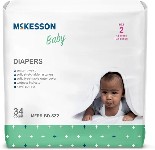 Vista 9 de McKesson Pañales para bebé, talla 1 (8 libras a 14 libras), 20 unidades, 1 paquete