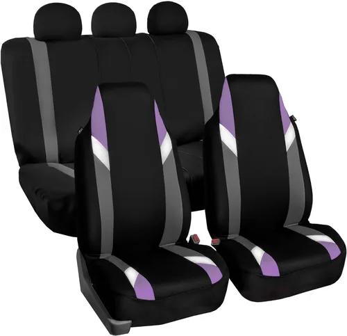 Vista 43 de FH Group Tres filas de 7 plazas, fundas de asiento modernistas de alta calidad, se adaptan a la mayoría de automóviles, camiones, SUV y camionetas