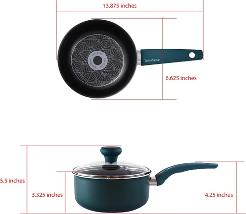 Vista 3 de Taste of Home® - Cacerola de aluminio antiadherente de 2 cuartos con tapa