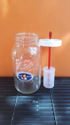 Vista 2 de Fermentador de kéfir 1.5L/50oz con recipiente grande (120cc) con granos KEFIR