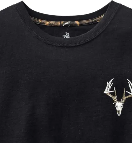 Vista 7 de Legendary Whitetails Camiseta de manga larga para hombre con diseño gráfico, 100% algodón preencogido de alta calidad Negro