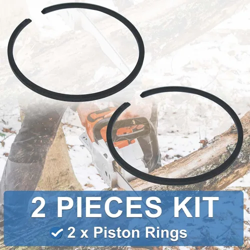 Vista 3 de 2 unids/lote 1.772 in x 0.059 in Kit de anillos de pistón para Husqvarna 51 254 350 353 OLEO-MAC 753 piezas de motosierra.