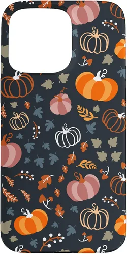 Vista 30 de Funda para iPhone 14 Pro Max Otoño Hojas Caídas Calabaza Cosecha de Especias Feliz Oto