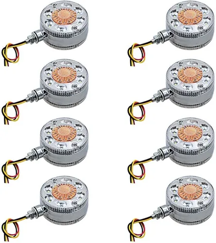 Vista 15 de Astra Depot 2 piezas de luz de cara doble de 3" redondas, 24 LED, color rojo, ámbar y blanco, para remolque de camión semi, tractor, vehículo largo