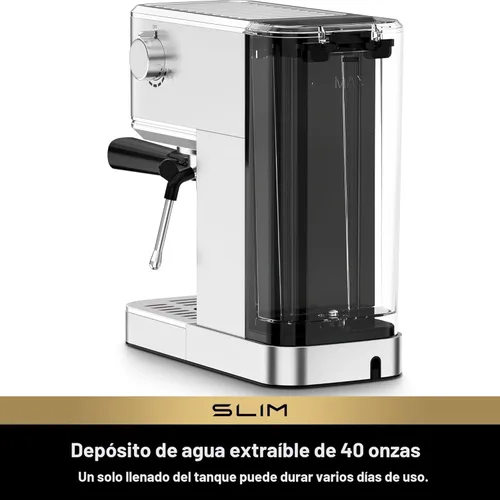 Vista 7 de CHULUX Máquina de Espresso Delgada con Espumador de Leche, Bomba Italiana Profesional de 20 Bares, Máquina de Café Espresso para el Hogar