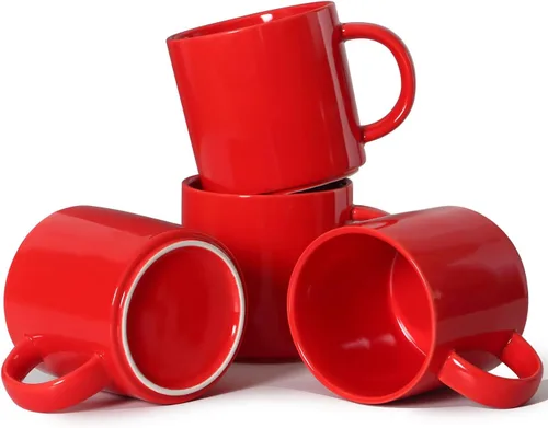 Vista 8 de M101 - Tazas de café apilables de 12 onzas para oficina, taza de cerámica de mármol novedosa para niños y niñas, amantes, mujeres y hombres, juego