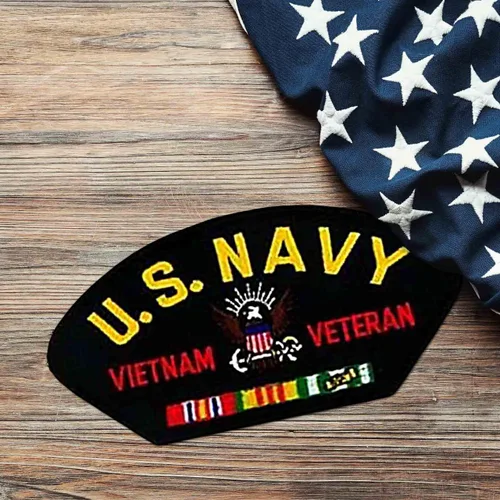 Vista 5 de Parche veterinario de Vietnam de la Marina de los Estados Unidos con licencia militar, productos patrióticos, regalos para familias de veteranos