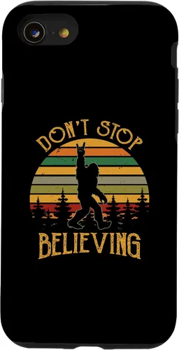 Vista 18 de Don't Stop Believing Bigfoot Rock And Roll Sasquatch Case for iPhone 16