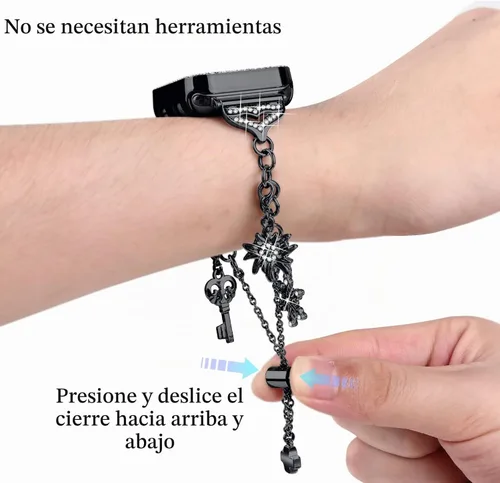 Vista 3 de JOYOZY Correa Compatible con Apple Watch de 38mm, 40mm, 41mm, 42mm, 44mm, 45mm, 46mm, Correa Bling con Estuche de Glitter y Protector de Pantalla