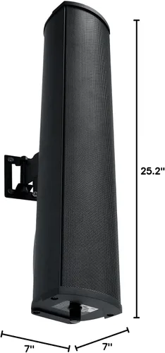 Vista 10 de Rockville WET ARRAY - Altavoz de columna giratorio de montaje en pared comercial de 70 V 60 W, diseño de matriz de línea de 2 vías, IP55