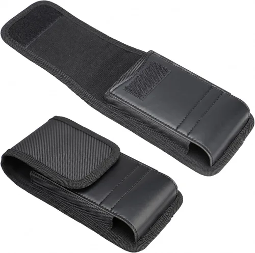 Vista 4 de Funda universal de nylon vertical para teléfono celular con clip de cinturón y gancho - XL