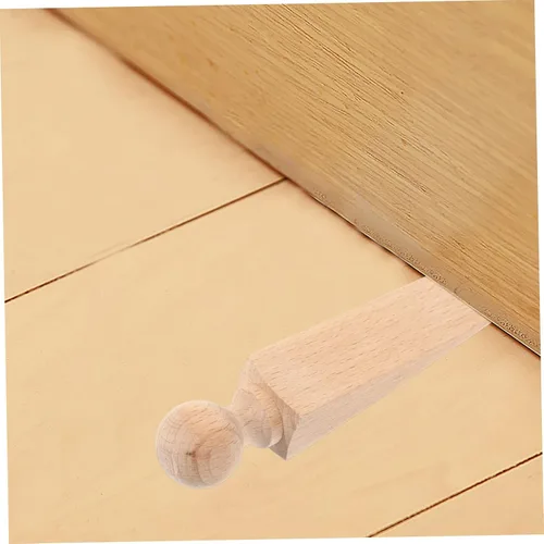 Vista 6 de TEHAUX 2 topes de madera para puerta, antideslizante de madera para bombero, cuña, madera maciza, bloque de madera para puerta y ventana