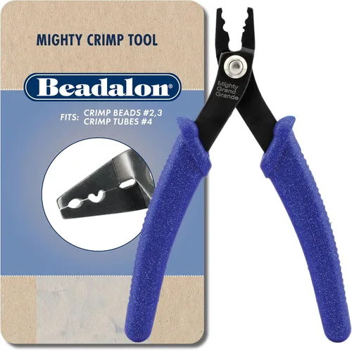 Vista 11 de Herramienta de Crimpado Beadalon Estándar - Compatible con Cuentas de Engaste #1-3, Tubos de Engaste #2-3, Azul Oscuro, 13.3 cm / 5.25 in