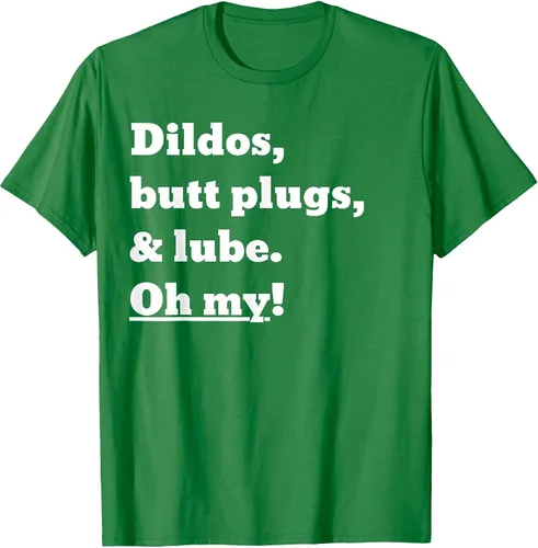 Vista 12 de Consoladores, tapones para los glúteos y lubricante. Camiseta Oh My! Azul bebé