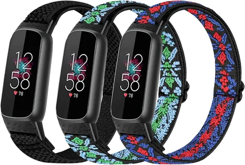Vista 14 de TumpCez Bandas elásticas de nailon compatibles con correas Fitbit Luxe para mujeres y hombres, elásticas, ajustables, transpirables, cómodas