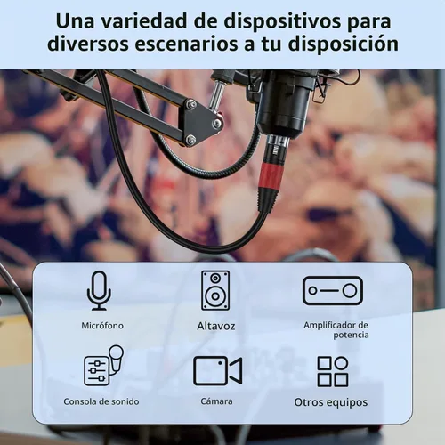Vista 6 de Cable de interconexión equilibrado TRS a XLR 3M Pro de 1/4 de pulgada, XLR hembra a 1/4 de pulgada (0.250 in), adaptador de convertidor de audio
