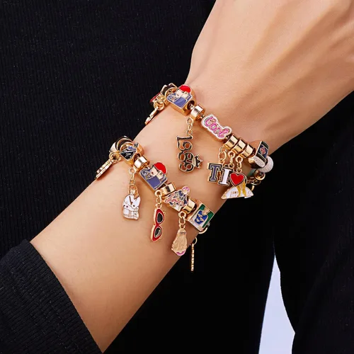 Vista 2 de Pulsera de amistad para amantes de la reputación 1989 Speak Now Fearless Album Inspirado Pulsera para regalos de concierto