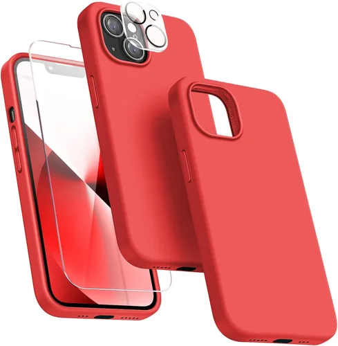 Vista 15 de Dssairo Funda 5 en 1 Diseñada para iPhone 13, con Paquete de 2 Protectores de Pantalla, Paquete de 2 Protectores de Lente de Cámara, Funda Verde