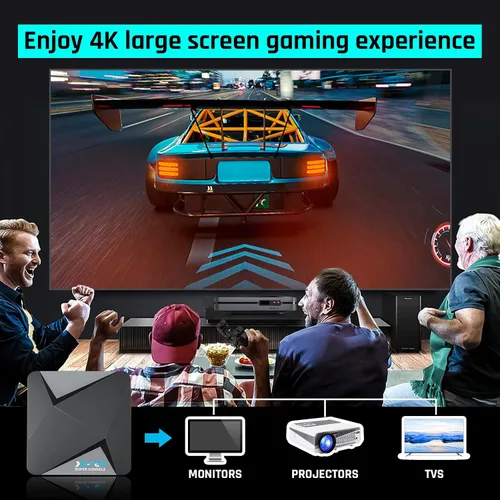 Vista 5 de Kinhank Super Console X2 Pro Pre-installed 100,000+ Classic Games,256G Retro Gaming Consoles Compatible with 60+ emulators, S902X2 Chip, Three
