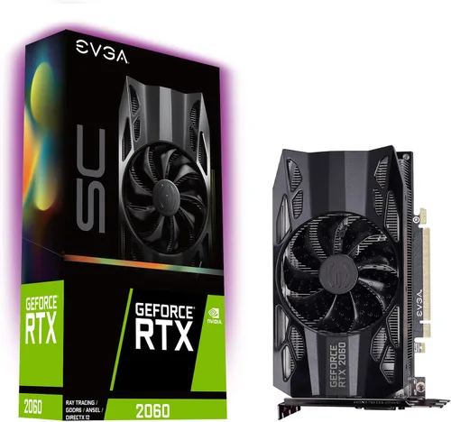 Vista 8 de EVGA 06G-P4-2066-KR GeForce RTX 2060 KO Gaming, 6GB GDDR6, ventiladores duales, placa trasera de metal