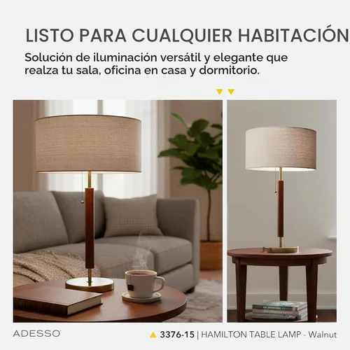 Vista 3 de Lámpara de mesa Adesso 3376 – 15 Hamilton